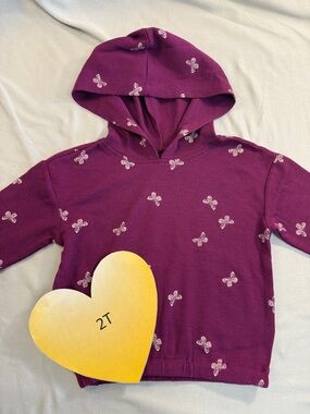 OshKosh B'gosh - Purple Hoodie Shirt with Butterfly Print